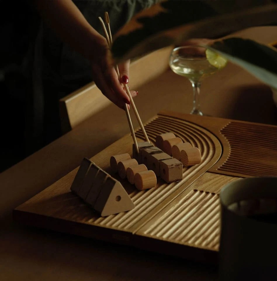 Pineapple Serving Board Set - Solid Oak Wood Serving Set 1